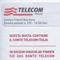 152 konto umschlag  Ist doch nett, wenn die Telecom den Kunden statt einer Rechnung ein Konto schickt. Hoffentlich sind nicht nur Schulden drauf.  Wir danken Herta Dissertori für die Zusendung dieses Fotos.
