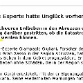 229 vorgesehen  Katastrophen sind wohl nie vorgesehen, sie sind höchstens vorhersehbar. Dieser Artikel erschien am 6. April 2009 auf www.stol.it.