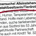 454 reitstahl  Reitstahlbesitzerin zu sein ist bestimmt ein hartes Gewerbe. Erschienen in der Pustertaler Zeitung vom 15.10.2010.