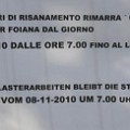 466 pflasterarbeiten  Das sollte man im Büroalltag auch einführen: Geschlossen "bis die Ende"! Fotografiert in Lana von Othmar Hofer.