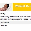 81 referenzierte person  Da muss man wahrlich sehr "referenziert" sein, damit man es schafft, in einer Einzimmerwohnung mit ein paar "Möbelen" (echte Möbel haben wohl nicht Platz?) gleich mehrere "Tag- und Nachtzonen" einzurichten.