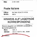 829 italienischepost  Die italienische Post hat besondere Bürozeiten.