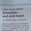 999 11 schutzhuete  So schnell wird aus einem Tippfehler eine neue Hut-Kreation. Entdeckt von Franz G. Angerer in der Tageszeitung "Dolomiten" vom 7./8.12.2019.